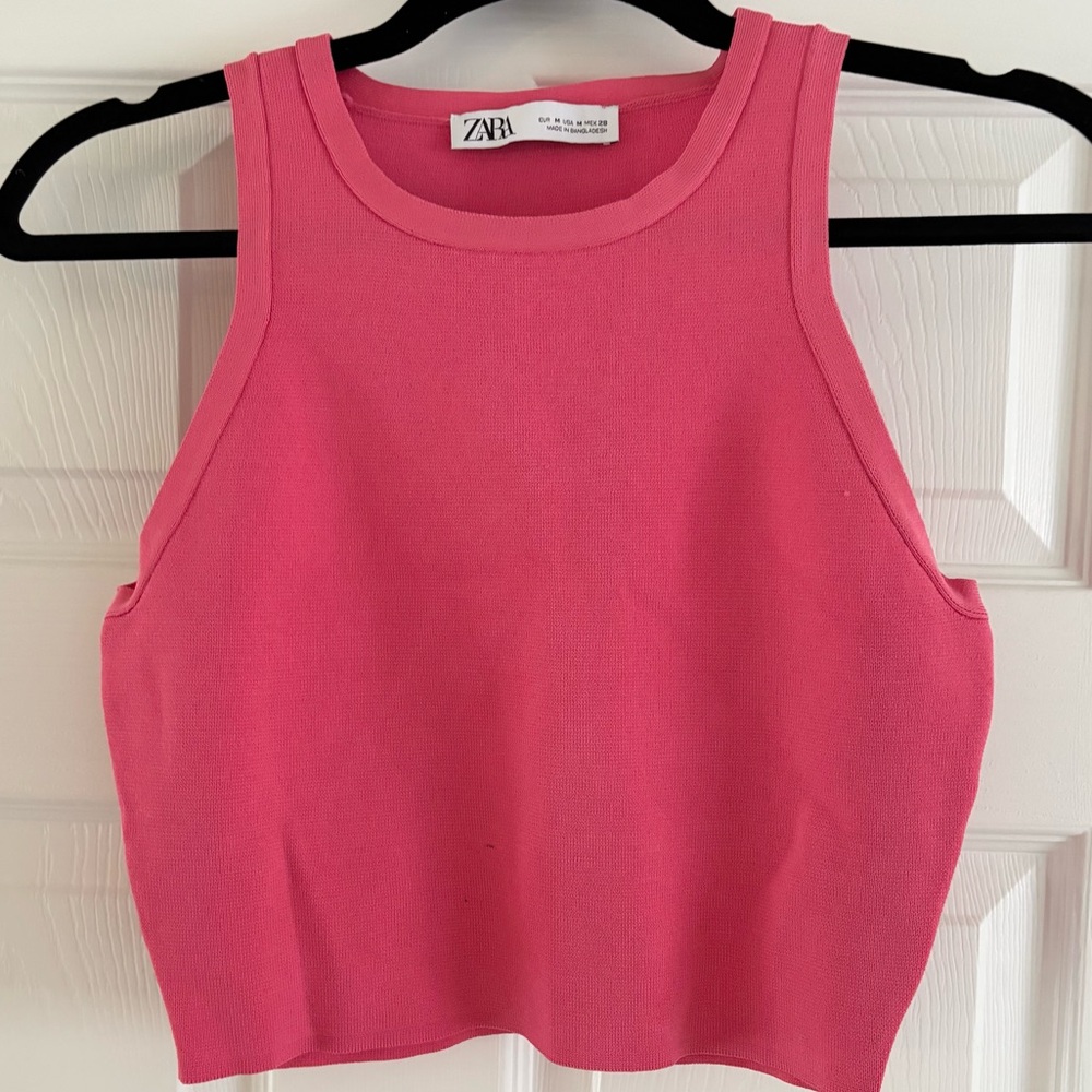 NWOT Zara Pink Cropped Top; Women’s M - Picture 3 of 7